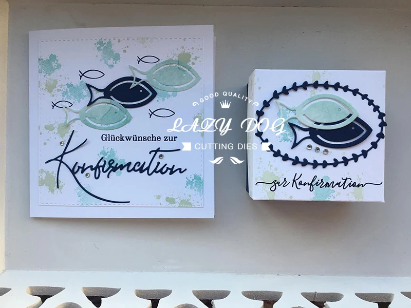 Металлические Вырубные штампы в виде рыбок и животных 2 шт. искусственные