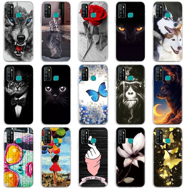 

Case For Infinix Hot 10 9 8 7 Case Silicon Soft TPU Phone Cover For Infinix Hot 9 Play 8 Note 7 Lite Note7 Note8 Coque Bumper