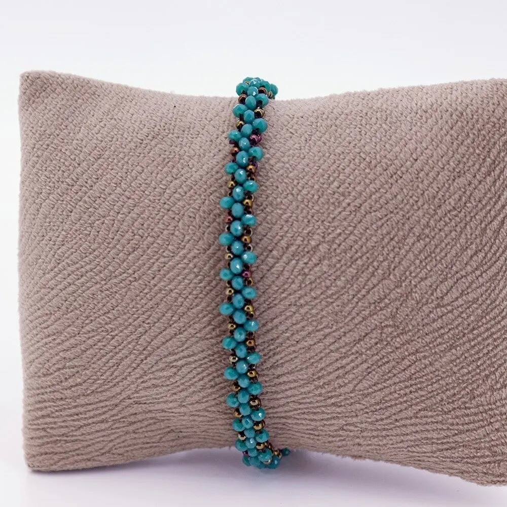 

Браслет мужской/женский из бисера Миюки, с разноцветными гранями