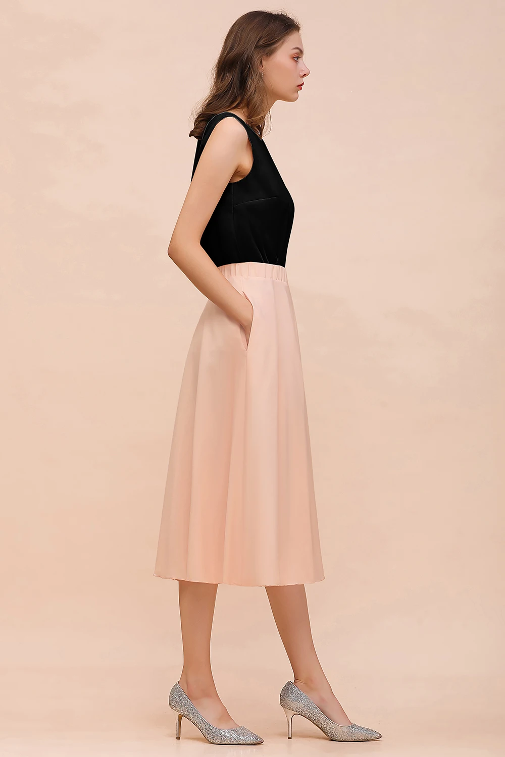 

Pink Long Petticoats Bridal Underskirt Wedding Woman Skirt Wedding Accessories