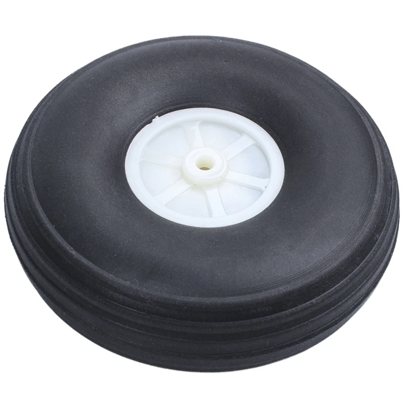 3 5 дюймов RC самолет черный PU колесо шины с бежевым пластиковым ступицей супер