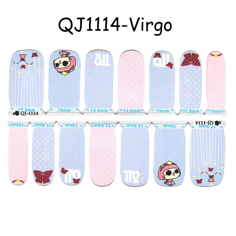 QJ1114 Леди KINDOM 12 серия Созвездие DIY стикеры 3D на ногти Nail Art Дизайн ногтей водонепроницаемые Обертывания для ногтей экологические полоски лака для ногтей - Color: QJ1114