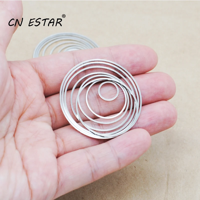 50 шт./лот геометрические аксессуары круглой формы из родиевого цвета сделай сам