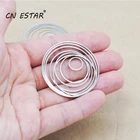 50 шт.лот, геометрические аксессуары круглой формы из родиевого цвета сделай сам для изготовления ювелирных изделий ручной работы