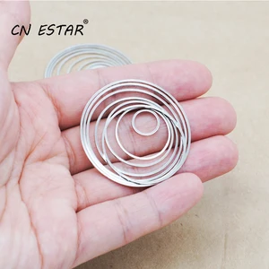 50 шт.лот, геометрические аксессуары круглой формы из родиевого цвета сделай сам для изготовления ювелирных изделий ручной работы