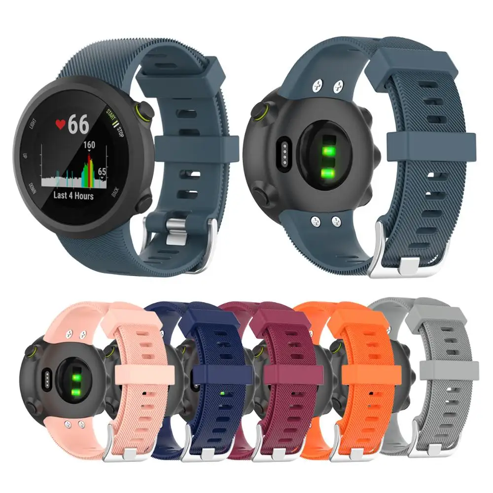 Ремешок резиновый спортивный для смарт часов Garmin Forerunner 45 S S|Смарт-аксессуары| |
