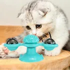 Забавный кот протрите волосы игрушка игрушечный поворотный стол вращающийся ветряная мельница с стакан на присоске интерактивных продуктов для любимцы котята игрушки собака juguetes