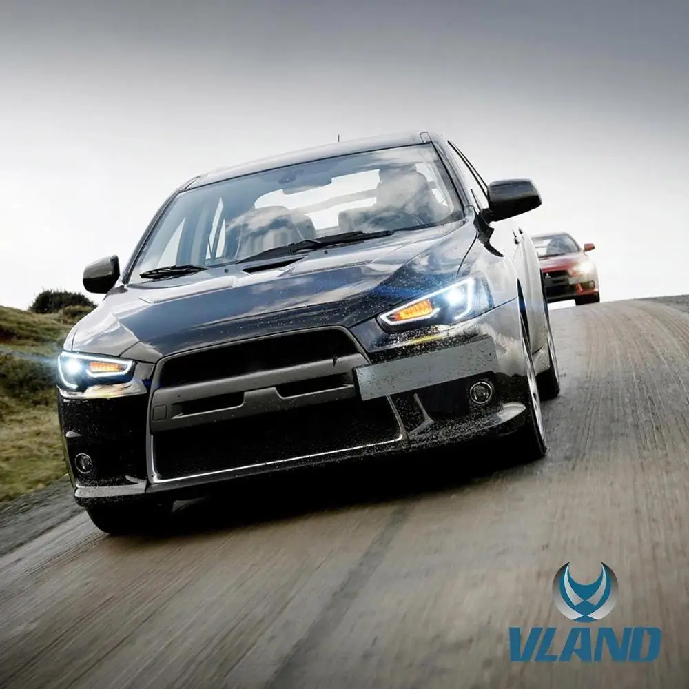 VLAND производитель для автомобиля Головной фонарь для Lancer светодиодный головной светильник 2008- для Lancer задний светильник с Последовательный сигнал поворота