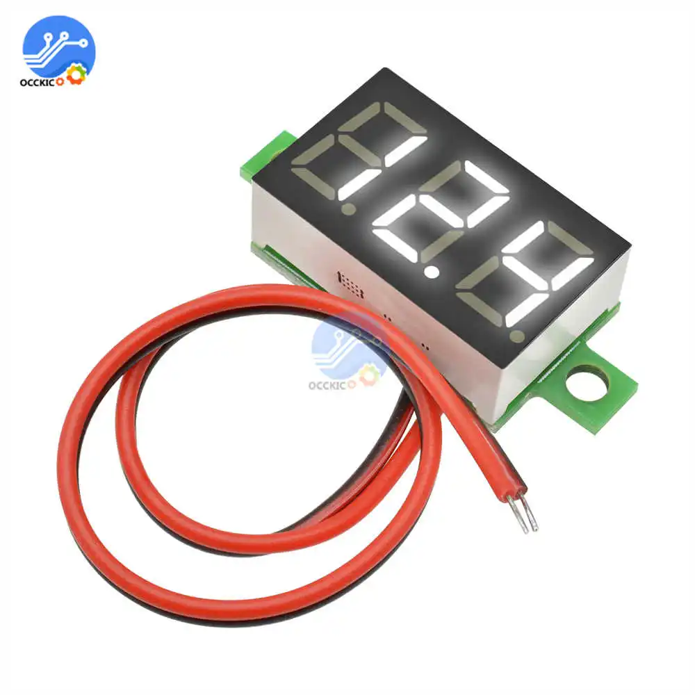 0 36 дюймов Мини цифровой светодиодный Дисплей вольтметр белый Панель Напряжение
