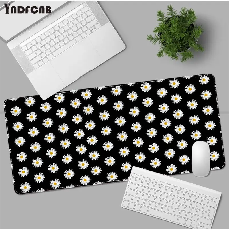 

YNDFCNB Floral Daisy Your Own Mats Comfort Mouse Mat Gaming Mousepad Size for mouse pad Keyboard Deak Mat for Cs Go LOL
