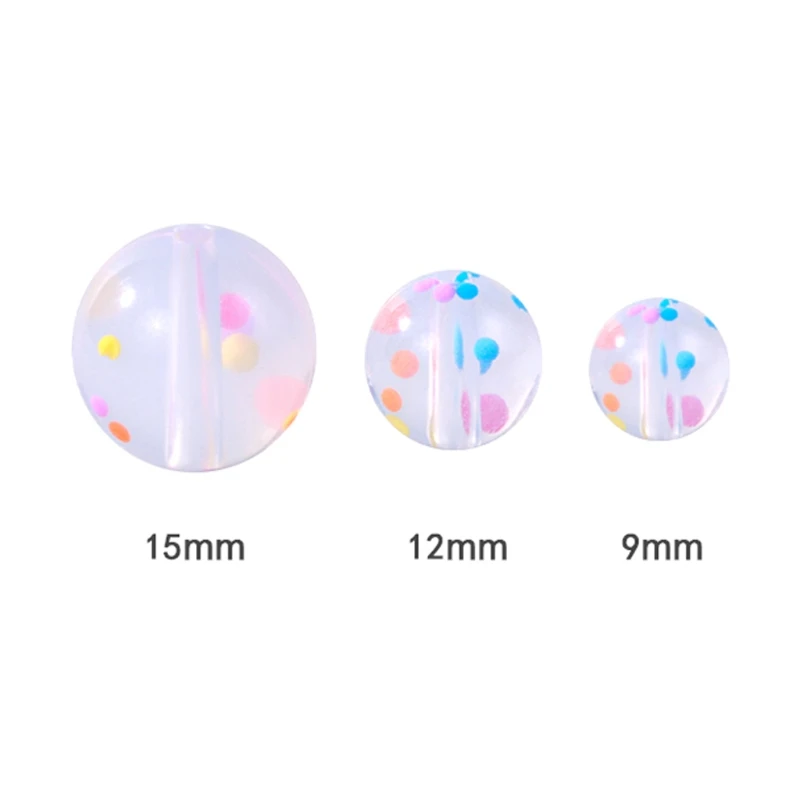 

20pcs Silicone Beads Safe Teether Round Baby Teething Beads DIY Bracelet