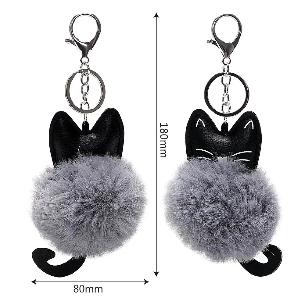 Помпон из искусственной кожи в виде головы кошки автомобильные аксессуары