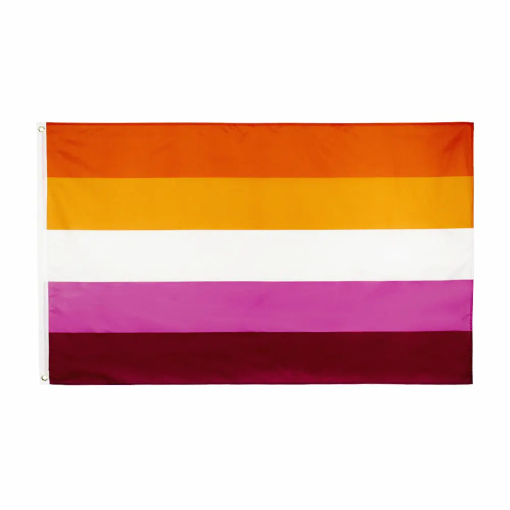 

ZXZ free shipping LGBT flag 90x150cm sunset Lesbian Pride Flag banner for decoration