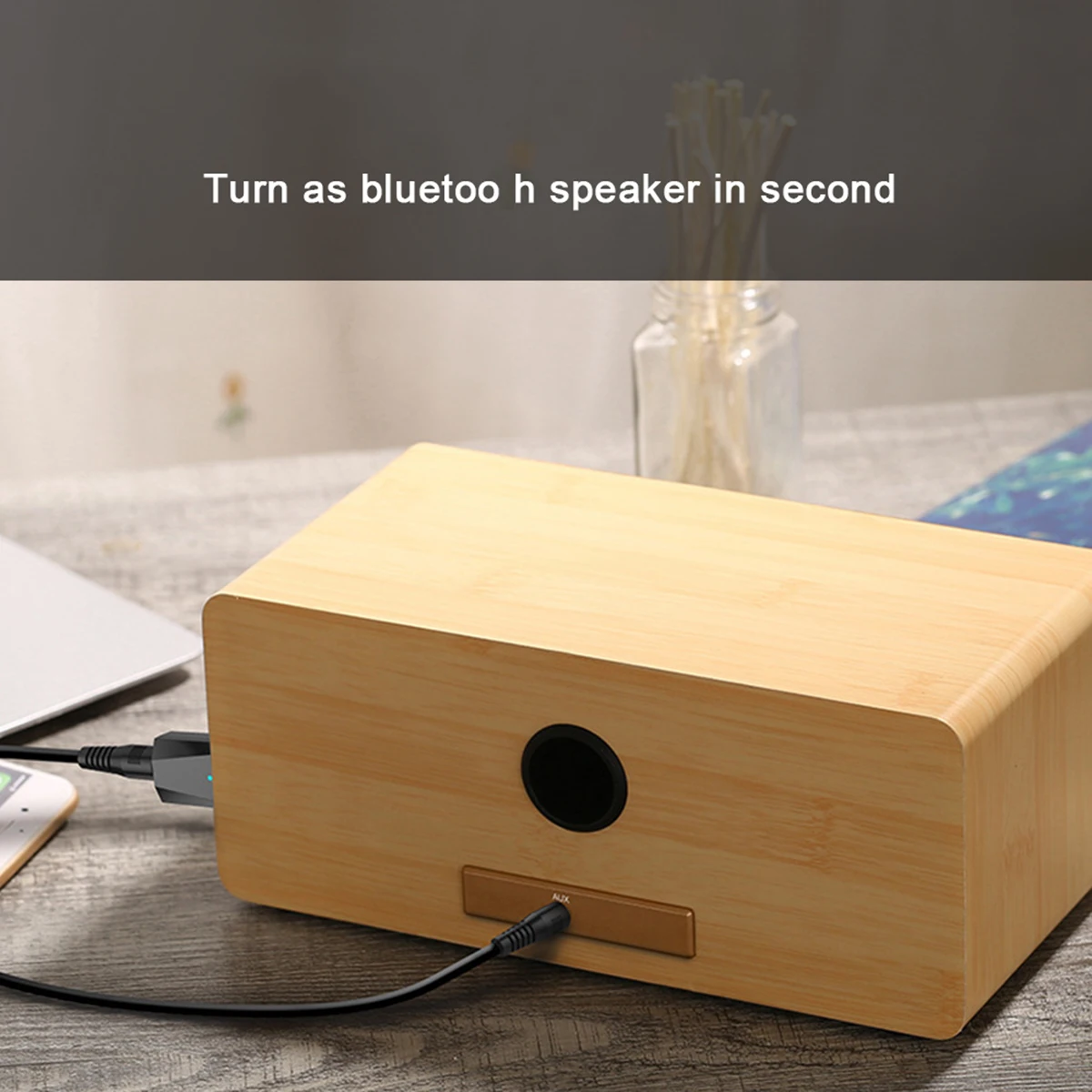 DC 5 В USB пластик черный беспроводной Bluetooth 4,2 аудио стерео приемник для 3,5 мм автомобиля AUX динамик наушников синий светодиодный индикатор