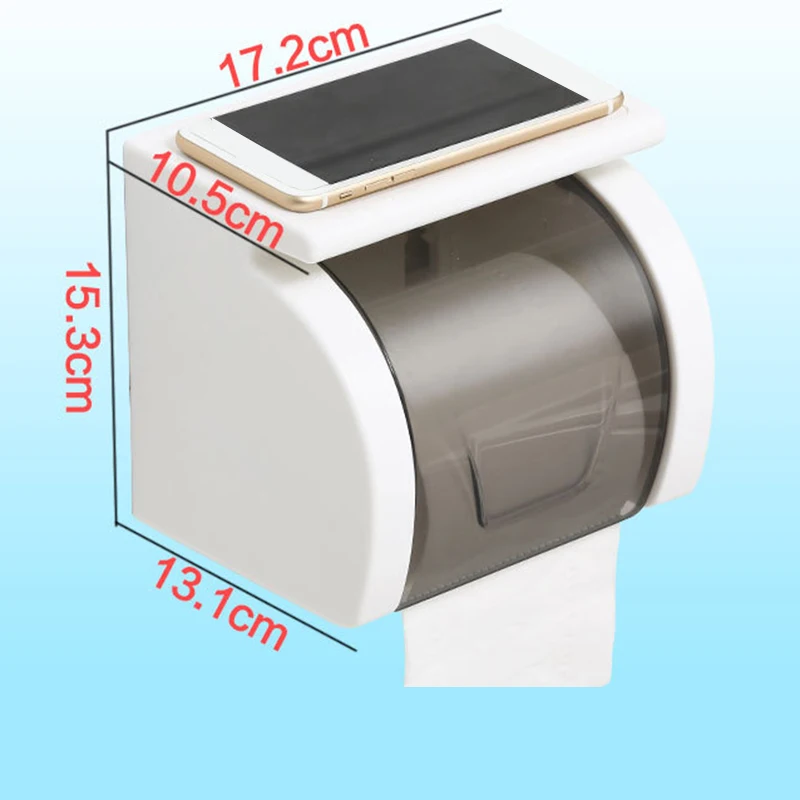 

Easy Install Toilet Punch Free Paper Roll Holder Waterproof Bathroom Tissue Box with Garbage Bag