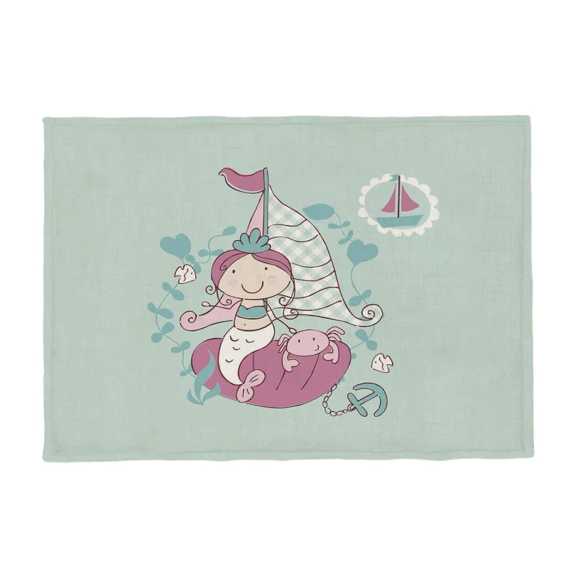 Милая мультяшная животная замок Русалка морская лошадь Осьминог Полиэстеровая