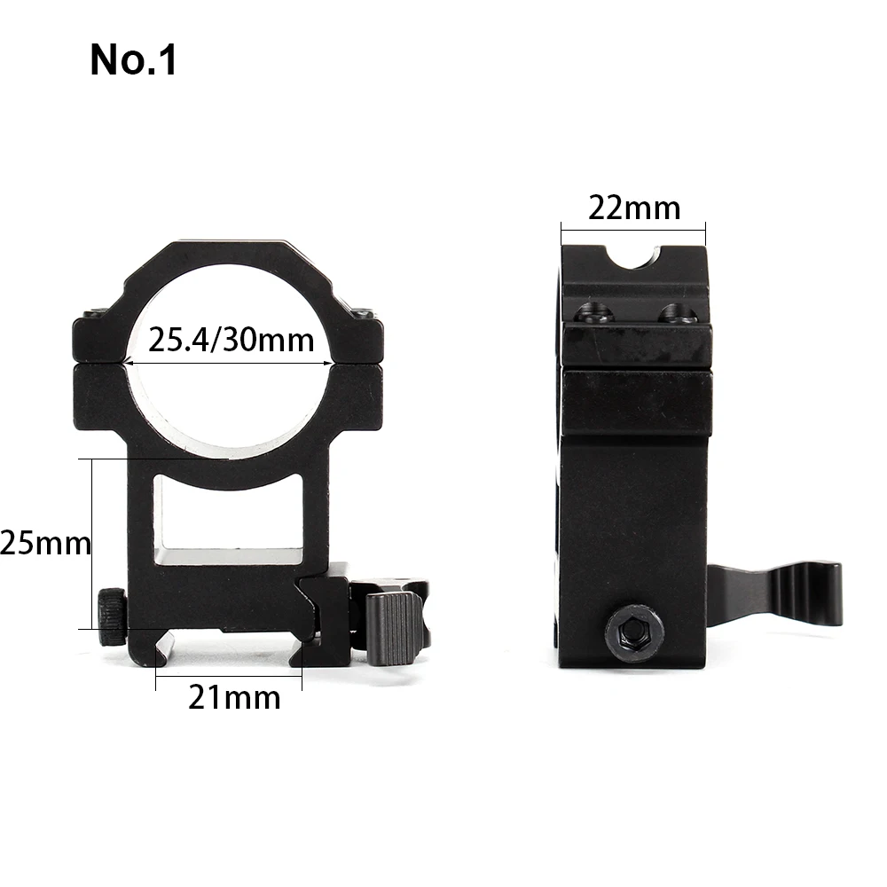 2 шт. охотничьи быстросъемные кольца ohhunt для крепления прицела 25 4 мм 30 трубка