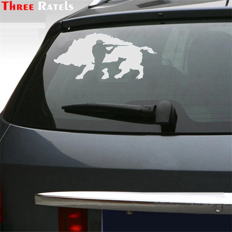 

Three Ratels FD202 Hunter With Dog Car Stickers 3D Vinyl Car Wrap Decals Auto Accessories Decoration Motorcycle