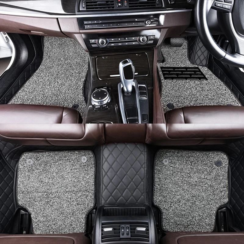 RHD Car Floor Mats For Audi S6 2018 2017 2016 2015 2014 2013 Luxury Double Layer Wire Loop Custom Foot Pads Styling Carpets | Автомобили и