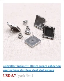 Reidgaller 20 шт. подходит 12 мм Камея кабошон серьги базовые настройки diy клип на серьги фурнитура