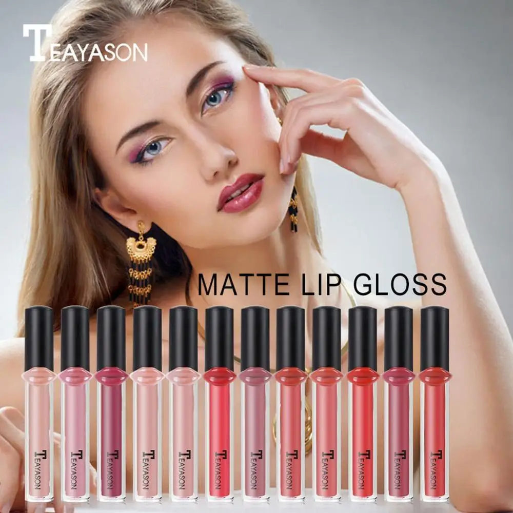TEAYASON матовый блеск для губ долговечный водонепроницаемый антипригарная чашка