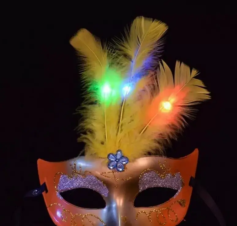 Маски для макияжа и танцев светящиеся огни светодиодная маска с ароматом