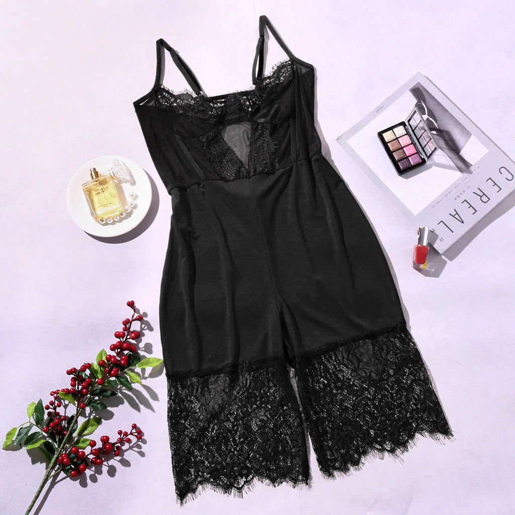 Слитное женское нижнее белье кружевное сексуальное с открытой спиной боди -