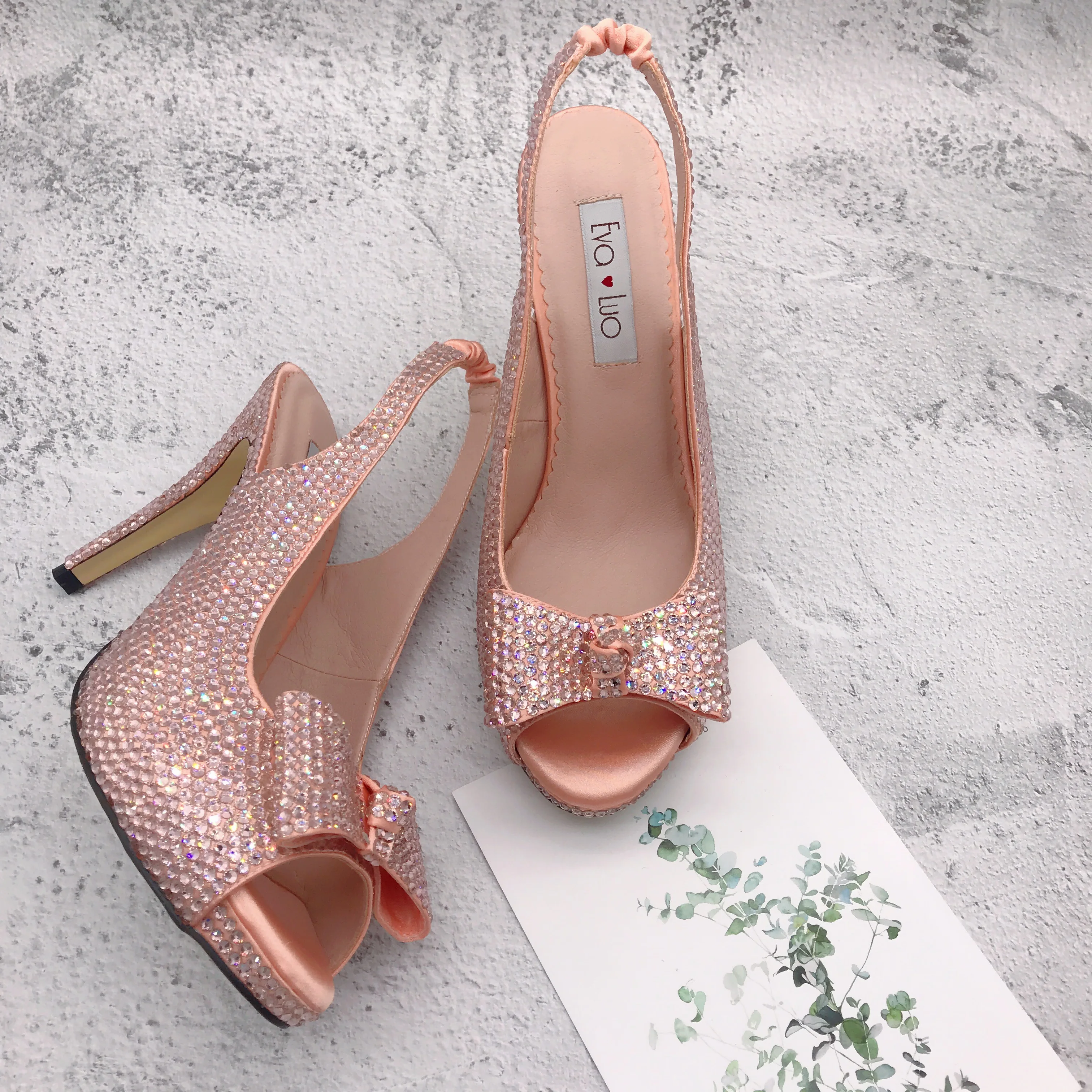 BS1231 обувь ручной работы с ремешком на пятке женские туфли высоком каблуке