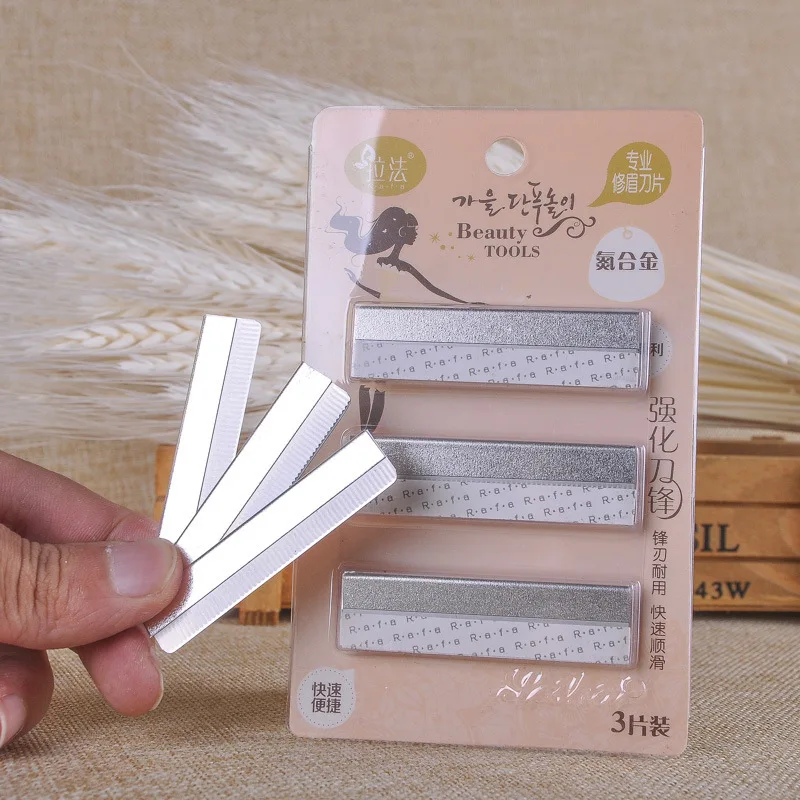 

Eyebrow Trimming Blade Stainless Steel 3 Packs Eyebrow Scraping Blade Beauty Makeup Tool High Quality Stylish and Sophisticated