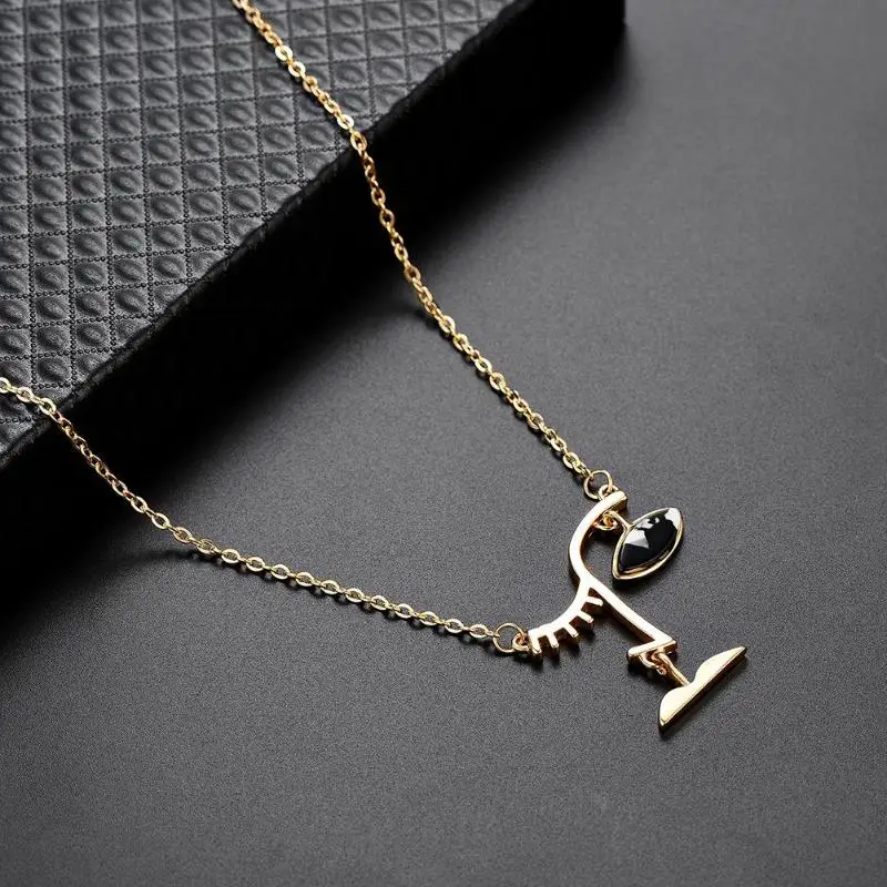 Модное нежное ожерелье для отдыха с черным глазом и кристаллами женское колье