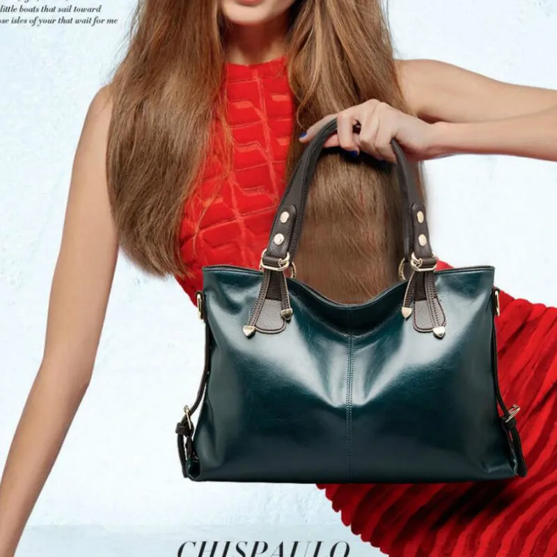 Большая сумка 40 см женская через плечо из натуральной кожи тоут для покупок