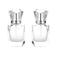 5pcs 30ml empty transparent square glass perfume dispensing bottle portable