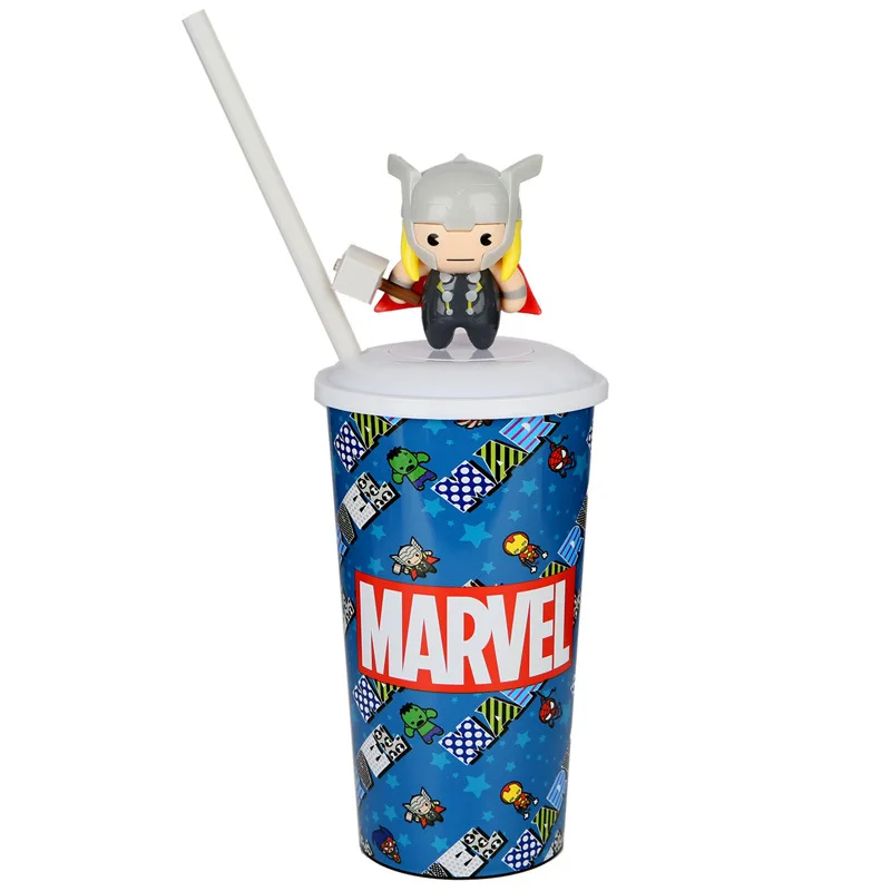 Disney Marvel Aavengers Человек-паук 2 фигурки чашки с картинками из мультфильмов игрушки Marvel Человек-паук чашка для воды попкорн игрушка с бочкой для детей Funs - Цвет: Color1
