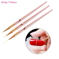 3pcs nail art drawing striping liner pen brush diy painting flower drawing lines set manicure nails design professional home use