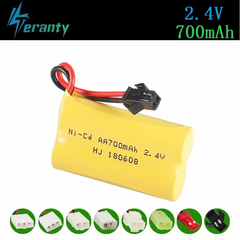 700 мАч 2 4 В перезаряжаемая батарея для радиоуправляемых игрушек автомобилей