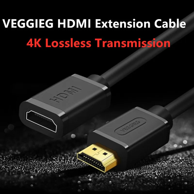 Veggieg Удлинительный кабель, HDMI HDMI2.0 мужского и женского пола Пол смены 1,5 м до 5 м