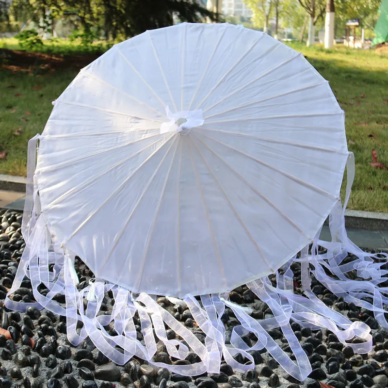 

82CM Umbrella Rain Women With Fan Paraguas Guarda Chuva Chinese Style Cherry Spring Photo Stage Photo Prop Tassel Umbrella