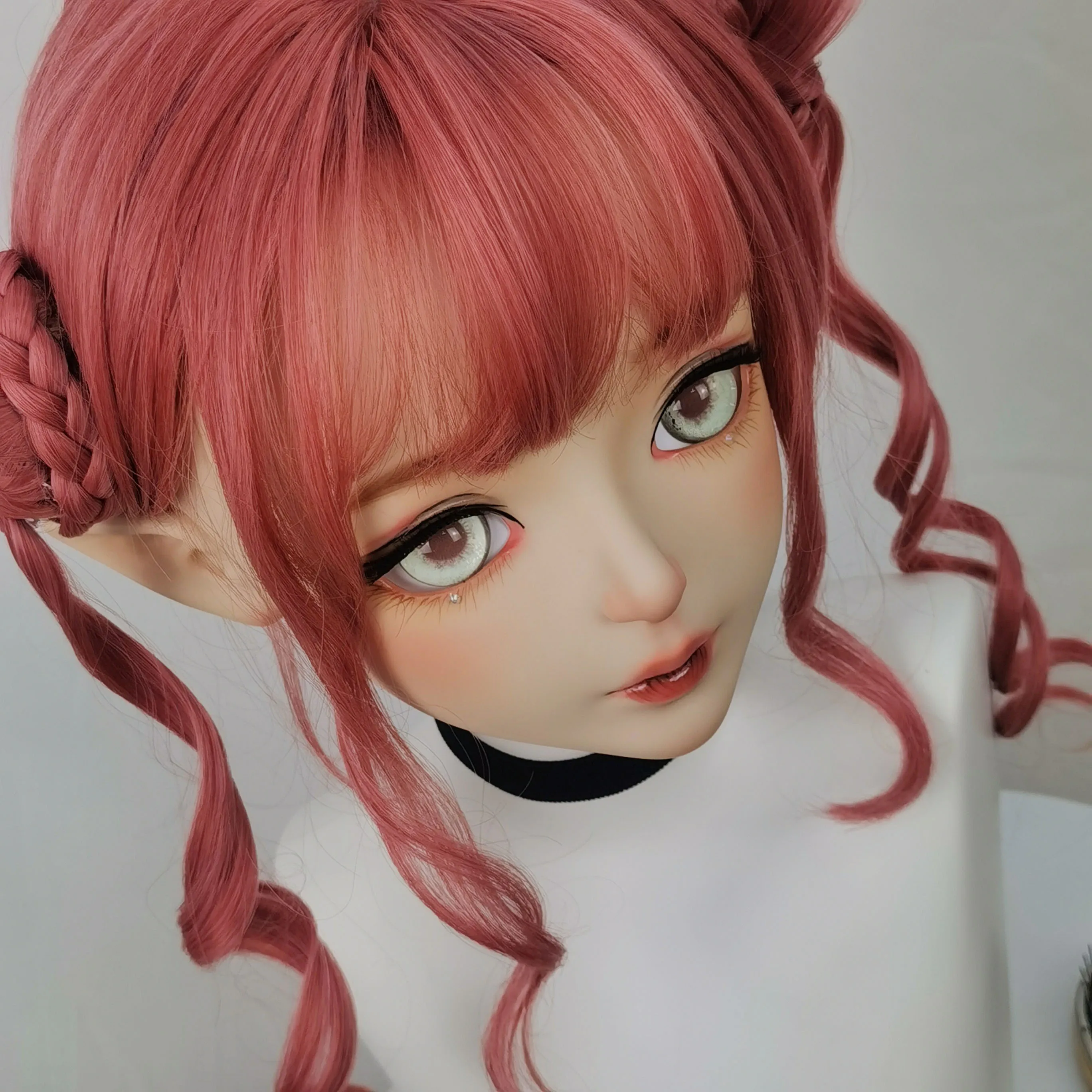 

(Dollkii 34) Female Girl Silica Resin Cosplay BJD Cross Dressing Kigurumi Head Mask Anime Role Play Party Crossdresser Doll Mask