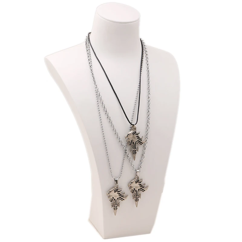 Игра Final Fantasy ожерелье Спящая голова льва Крест Подвеска цепочка на шею ожерелья