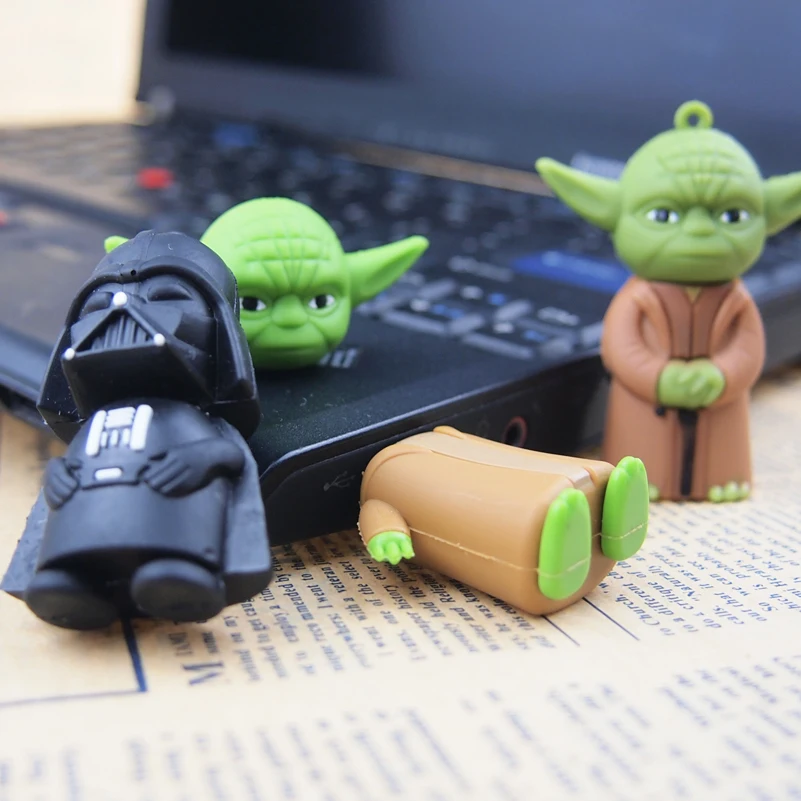 Мультяшный флеш накопитель Star Wars Yoda/Darth Vader Usb 32 Гб 64 128 Мб флэш диск Cle USB флешка