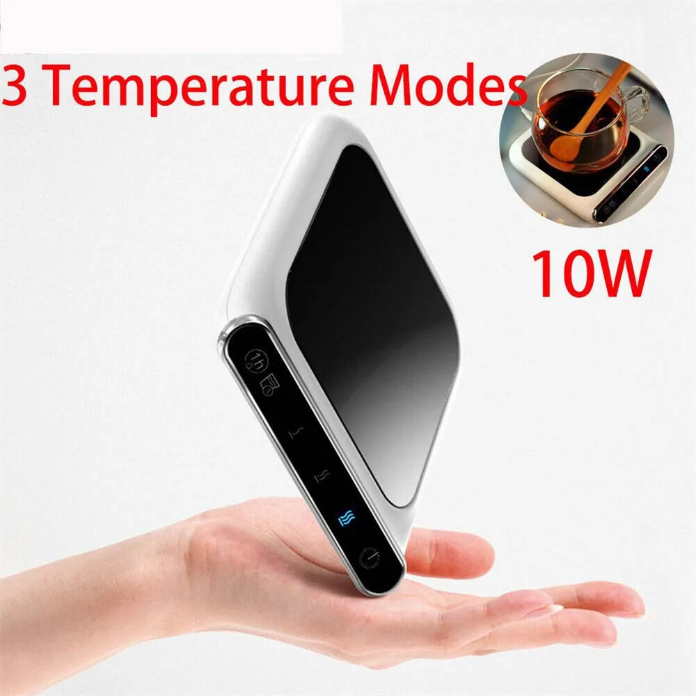 

Cup Warmer Heated Mug Coasters Cup Heater USB Charge Thermostat Warm Cup Mat Pad Household Hot Milk Coffee Mug Warmer Pad