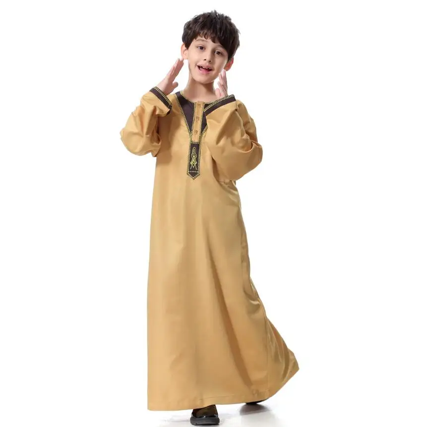 Jubba/кафтан для мальчиков Мусульманские костюмы Детская одежда в арабском стиле