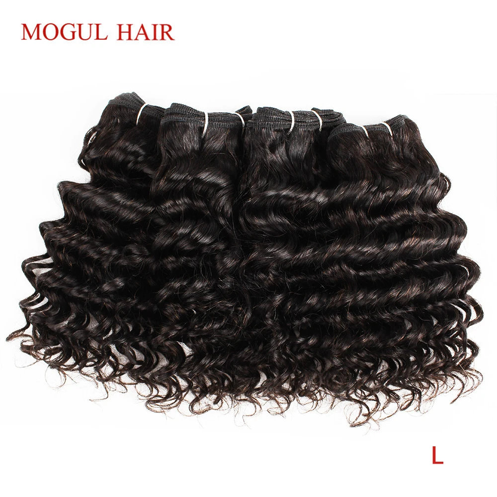 Магнат волосы 4 пряди бразильских волос глубокая волна натуральный черный Цвет 50