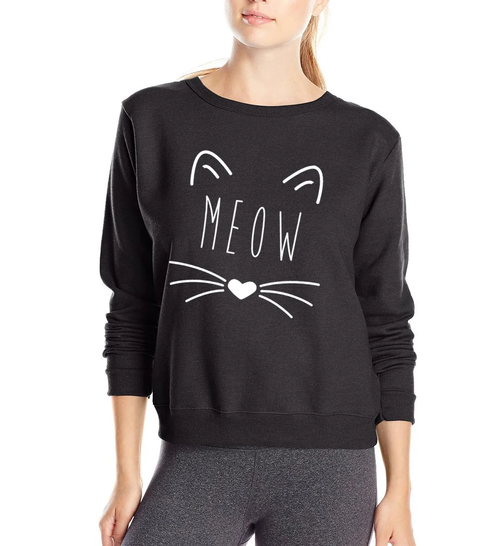 Kawaii Cat Meow женские толстовки с принтом 2020 новая осенне зимняя толстовка Китти