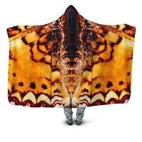 butterflies 3d printed wearable blanket adults for kids various types hooded blanket fleece blanket 03