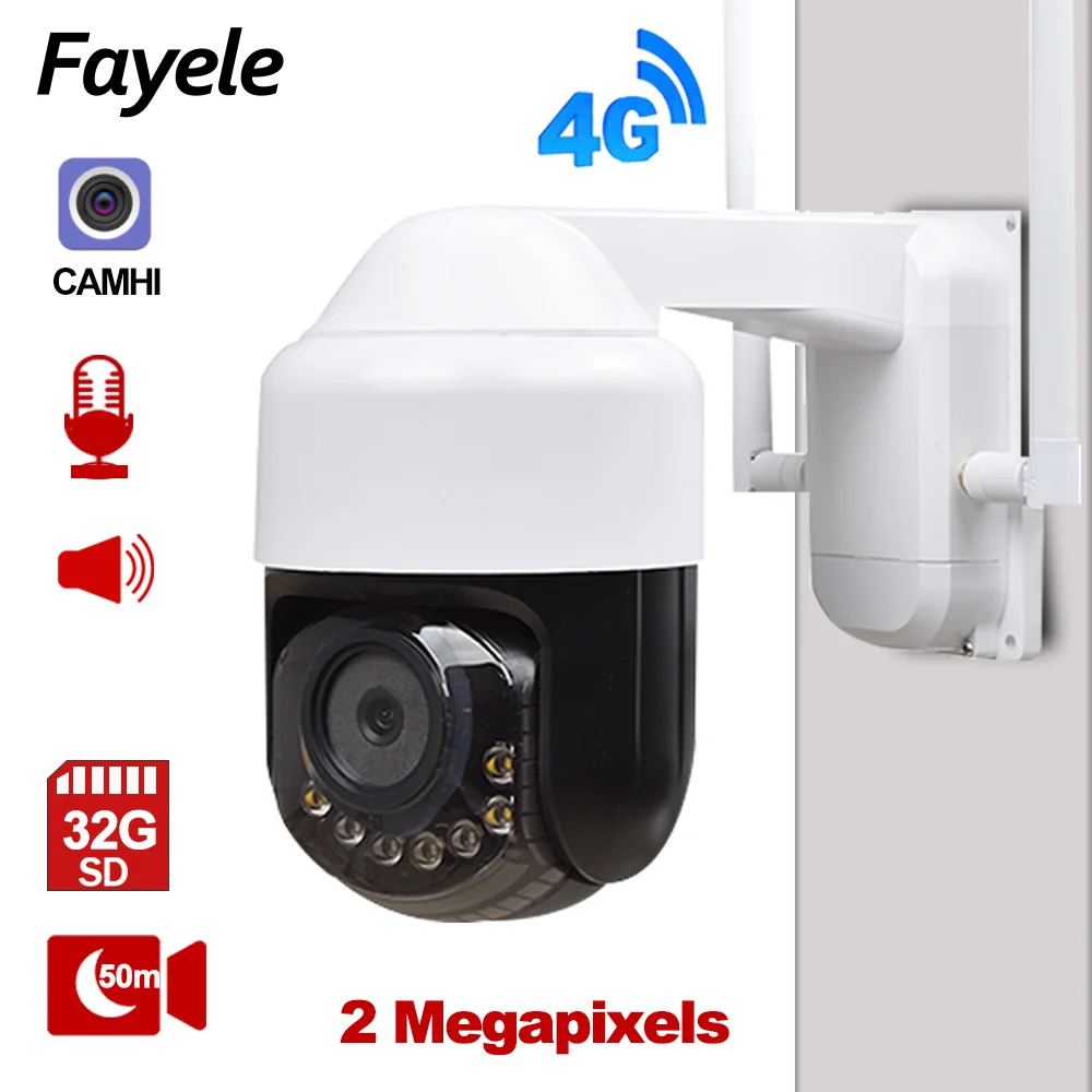 3 ”мини 1080P 3G 4G LTE PTZ камера двухсторонняя аудио Беспроводная ip 4 мм объектив SIM