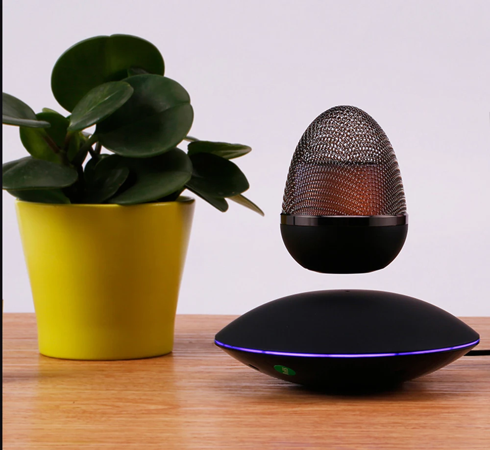 Магнитная левитация BlueTooth динамик 360 градусов плавающий поворот яйцо форма День
