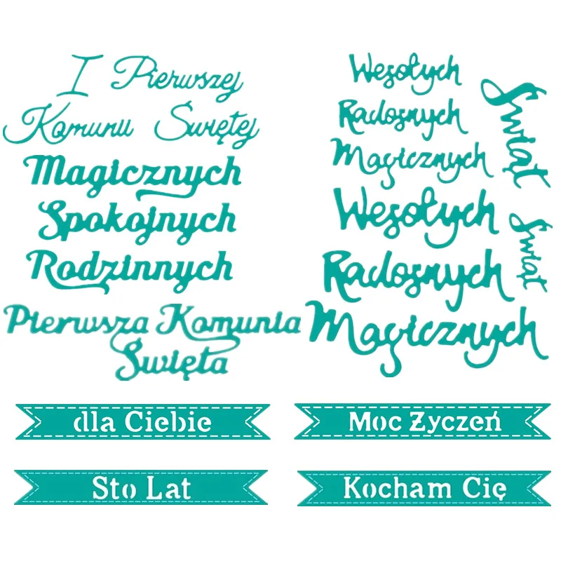 Польский ежедневный трафарет в форме букв для резки металла скрапбукинга