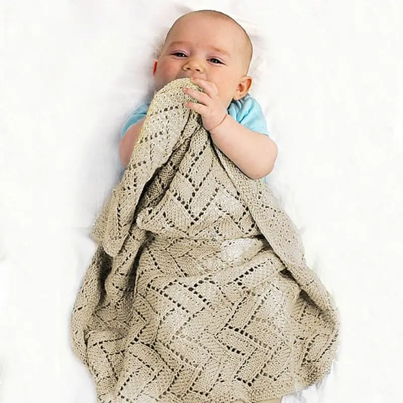 

100x80cm Newborn Baby Soft Cellular Blanket Pram Cot Moses Basket Crib Wrap Unisex Boys Girls Photography Props