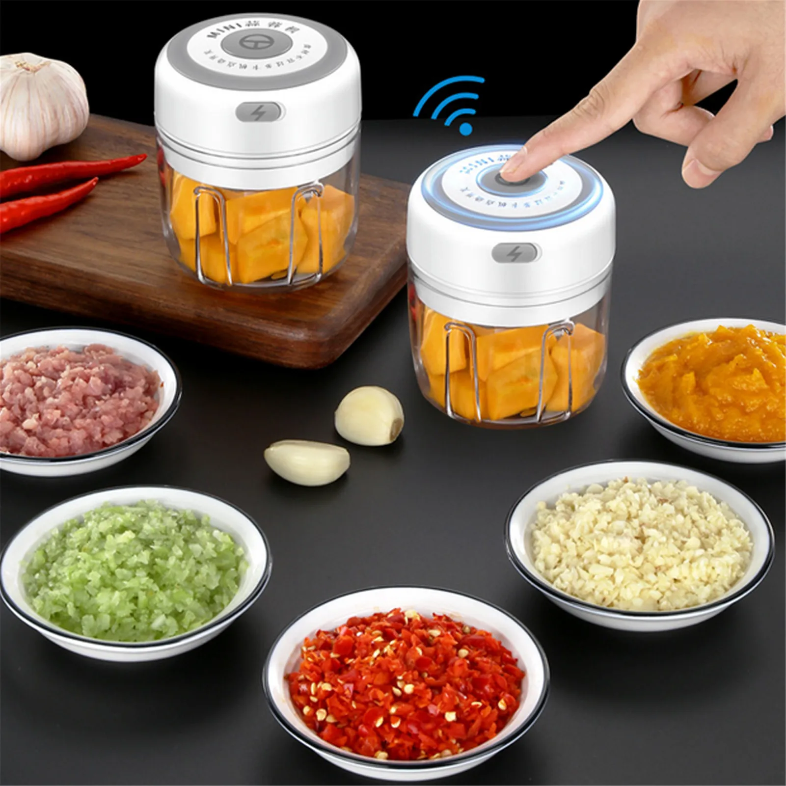 Electric Garlic Masher Mini Crusher Chopper Food Processor For Pepper Chili Vegetable Nuts Mincer/Grinder Kitchen Gadgets | Дом и сад